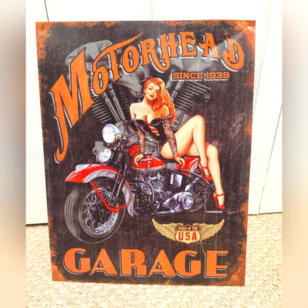 Motorhead garage tin sign